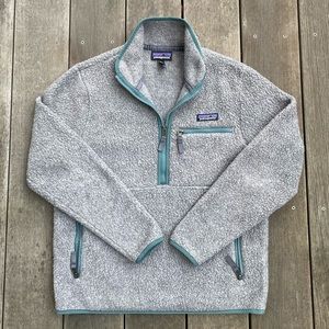 Patagonia Women's Retro Pile Fleece Marsupial Gray Quarter-Zip